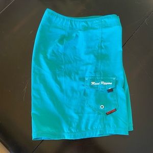Maui Rippers board shorts turquoise size 16